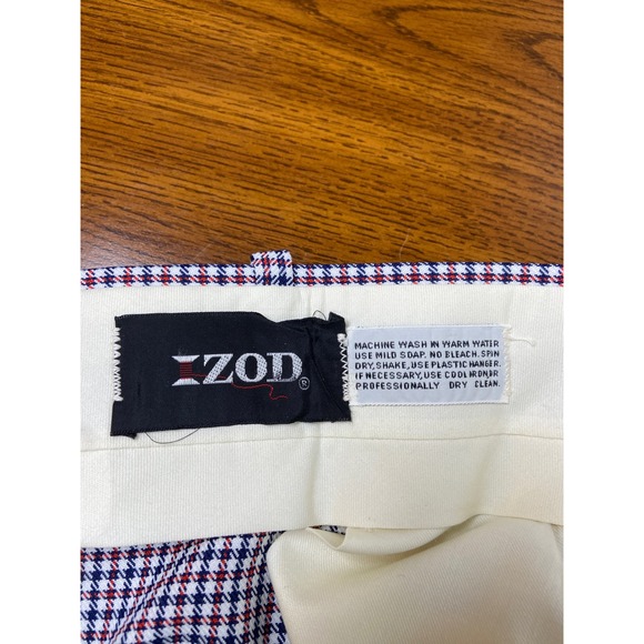 Vintage IZOD Houndstooth Dress Pants Checkered Career Casual Trousers Mens W 40 - Picture 3 of 7